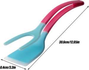 Pinzas Espátula de Silicona Resistentes al Calor, Antiadherentes 2 en 1 para Agarrar y Voltear, Pinzas de Cocina para Panqueques, Pescado y Huevos - Product Image 5