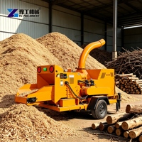 Broyeur de branches forestières hydraulique diesel 22/40/50 CV pour machines forestières en gros