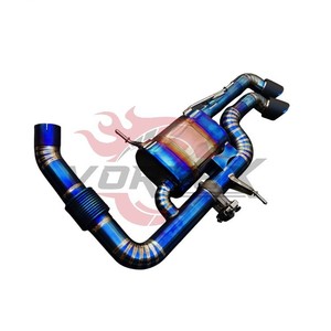 Système d'échappement Vortex Racing en titane pour BMW i8 1.5T Valvetronic Catback, silencieux à découpe en forme de pie, finition bleu brûlé, système de performance tuning - Product Image 5