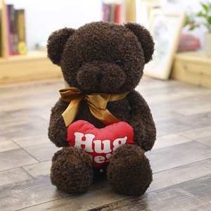 Produttore di simpatico orsacchiotto di peluche peluche morbido <span class=keywords><strong>cuore</strong></span> d'amore ricamato per alleviare lo Stress regalo di San Valentino - Product Image 2