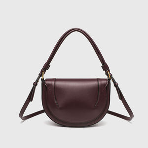 <span class=keywords><strong>2025</strong></span>新款女式马鞍包奢华Pu皮革宽表带斜挎包女士手提包批发定制 - Product Image 4