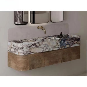 Muebles de Baño, Lavabos de Mármol Natural Calacatta Viola Pulido, Montados en la Pared, para Decoración de Interiores Modernos - Product Image 1