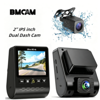 Nouvelle caméra embarquée 4K avec WiFi 5,8 GHz, écran IPS de 2 pouces, capteur G, double objectif (enregistrement avant et arrière), GPS, enregistrement en boucle, étanche pour voiture