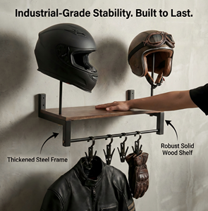 Support mural pour casque de moto JFG, organisateur d'affichage en métal moderne et plaque de rangement pour accessoires, directement de l'usine - Product Image 5