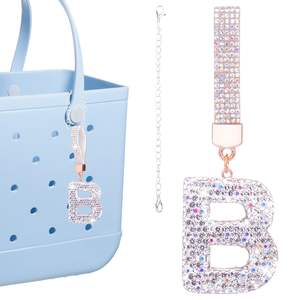 Diamant pompon Alphabet lettres breloques pour sac compatible avec tous les modèles pour la rentrée et les accessoires d'Halloween - Product Image 1