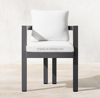 Table à manger et canapés de luxe, mobilier de patio d'extérieur, fait à la main, en aluminium,