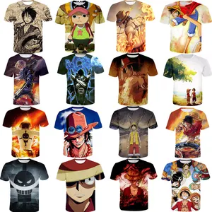 2023 Camisas De Poliester Para Sublimation 1 Piece Luffy Anime Digital Print Shirt 3d T Shirts Designs 1 Piece Tee Shirt