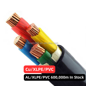 Câbles d'alimentation en cuivre pour mise à la terre, isolés PVC CU/XLPE/PVC, 70mm², 150mm², 185mm², 240mm², câble électrique 4 conducteurs 7 pour utilisation souterraine - Product Image 1