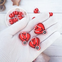 Livraison Rapide Stéthoscope en Silicone Sans BPA, Perle Focale pour Infirmière, Breloques Focales DIY pour Décoration de Stylo, Chaînes de Sucette, Jouets pour Bébé, Articles Médicaux
