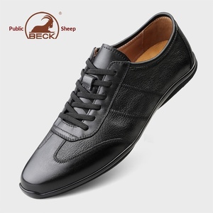 Sneakers stringate da uomo Gongyang in vera pelle - Suola morbida antiscivolo in gomma - <span class=keywords><strong>Scarpe</strong></span> business e casual per tutte le stagioni - Product Image 3