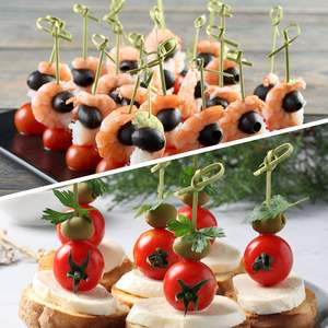 Piques à cocktail en bambou écologique à long manche, <span class=keywords><strong>pointe</strong></span> fine, insertion facile, finement polies, pour <span class=keywords><strong>la</strong></span> décoration de fruits et brochettes dans les restaurants japonais - Product Image 5