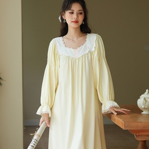 <span class=keywords><strong>Camicia</strong></span> <span class=keywords><strong>da</strong></span> <span class=keywords><strong>notte</strong></span> in <span class=keywords><strong>cotone</strong></span> a maniche lunghe <span class=keywords><strong>da</strong></span> donna confortevole pigiama dolce primavera lungo stile morbido autunno - Product Image 1