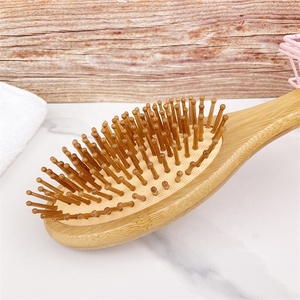 High Quality Wholesale Hair Comb Circle <strong>Bamboo</strong> <strong>Hairbrush</strong> for Massage Hair Extensions Brush - Product Image 4