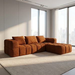 Canapé modulaire sectionnel pour hall d'hôtel, personnalisable en couleur et taille, en tissu lin, scellé <span class=keywords><strong>sous</strong></span> <span class=keywords><strong>vide</strong></span>, style ferme moderne - Product Image 1