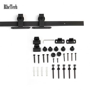WEKIS Kit de Herrajes para Puerta Corredera de Granero de Acero al Carbono Rústico de Alta Calidad, 120 kg/250 lb, Estilo Industrial - Product Image 2