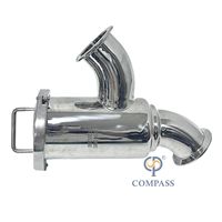 DN50 Acier inoxydable sanitaire de qualité alimentaire SS316L Sanitary Tri Clamp Non Retention Passoire Coude Type Y Filtre avec perforé