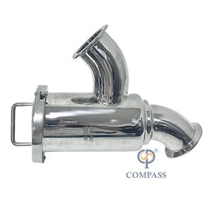 DN50 Acero Inoxidable Sanitario de Grado Alimenticio SS316L Sanitaria Tri Clamp Colador sin Retención Codo Tipo Y Filtro con Perforado - Product Image 6