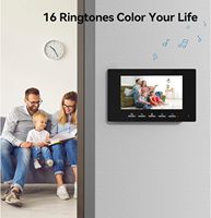 Interphone Vidéo Filaire avec Caméra HD 7 Pouces, Kit Interphone Bidirectionnel, Modèle de Surveillance V72B-CP1 pour Villa, Maison, Bureau, Appartement