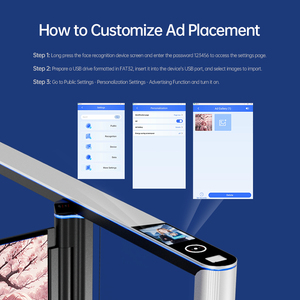 21.5-inch LCD Screen Panel Custom <b>Access</b> Module Office <b>Access</b> <b>Control</b> System Aluminum Alloy Gym Swing Face Recognition Turnstile - Product Image 3