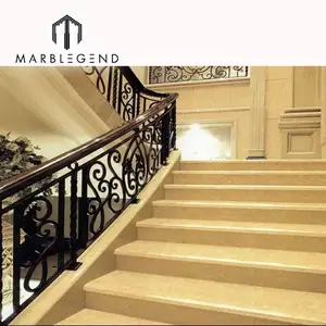 Escadas de mármore natural de decoração de manor de luxo