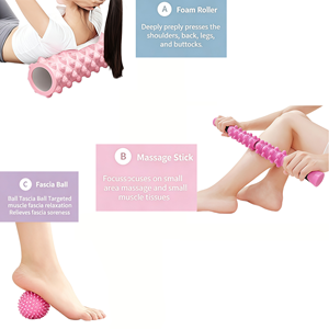 CZFIT Ensemble de rouleaux en mousse portables et confortables, rouleau en EVA 45 cm, durable, unisexe, pour massage des tissus profonds, pour la remise en forme et le yoga - Product Image 6