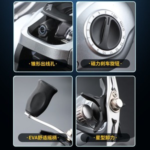 Baitcasting Reel Aluminum Alloy Left Right Hand Waterdrop Wheel Strong Casting Fishing Reel - Product Image 5