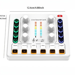 Interface audio M8 et <span class=keywords><strong>studio</strong></span> de podcast, carte son USB portable avec préampli micro haut de gamme, mixeur BT <span class=keywords><strong>pour</strong></span> diffusion en direct, karaoké à domicile - Product Image 6