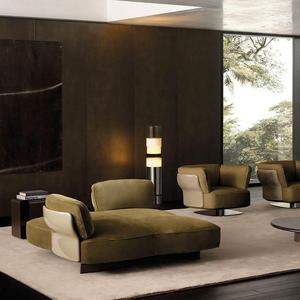 Canapé en tissu moderne vert, canapés de salon, luxe léger, canapé en forme de L, ensemble de meubles de salon, italien pour villa - Product Image 4