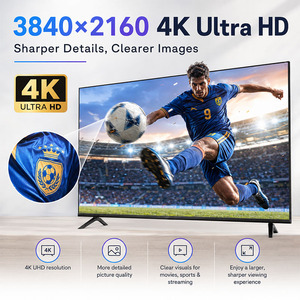 Televisor Inteligente de 55 Pulgadas, 4K UHD LED, Sin Marco, Wi-Fi, Bluetooth, HDR10, Dolby Audio, Pantalla Plana para Uso en Hoteles, Hogares y Negocios - Product Image 2