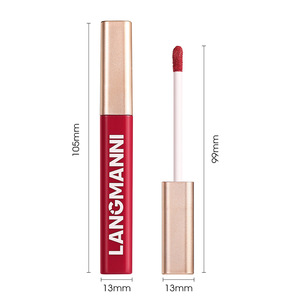 Langmanni 12 Colores/juego de brillo de labios esmaltado de larga duración impermeable antiadherente taza maquillaje cuidado de labios - Product Image 2