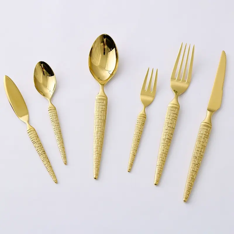 Lebensmittel qualität Edelstahl Golden Besteck Besteck Set Besteck Löffel Gabel Messer für Home Party Hochzeits geschenk