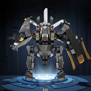 1921B <span class=keywords><strong>Jouet</strong></span> de construction 2-EN-1 : Hélicoptère Robot de Science-Fiction Transformable, Modèle de Navire de Guerre, 459 Pièces, Ensemble de Briques STEM DIY - Product Image 5