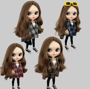 Nouvelle arrivée, poupée Bjd de haute qualité faite à la main, échelle 1/6, 30 cm, manteau et leggings en grille - Product Image 6