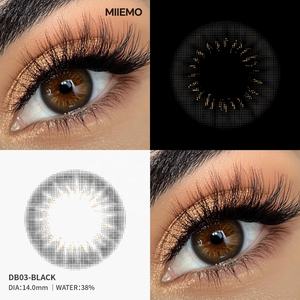 MIIEMO Nouveau Trois Tons Demi-Année Meilleur <span class=keywords><strong>Prix</strong></span> Lentille Pour Les Yeux Prescription Lentille <span class=keywords><strong>De</strong></span> Contact Noir - Product Image 1