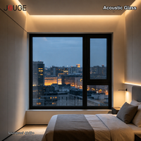 Fenêtre oscillo-battante en aluminium JOUGE couleur personnalisée 77S, finition poudre AkzoNobel, profilé 1,8 mm, bande thermique 39 mm pour site de villa