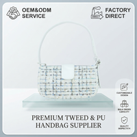 Sac à main en tweed PU personnalisé OEM, mini sac à main, marque privée, vente en gros, pour femmes, usage quotidien, rendez-vous, sorties