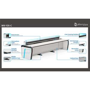 Mesa de Estudio para Estación de Televisión Personalizada, Consola de Transmisión de <span class=keywords><strong>Noticias</strong></span>, Muebles para Sala de Control y Monitoreo de CCTV - Product Image 3