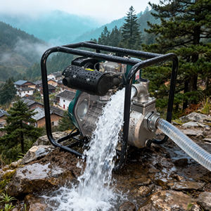 Pompe à eau diesel auto-amorçante durable de 2 pouces avec moteur TJ173F, hauteur de refoulement de 26 mètres, huile <span class=keywords><strong>SAE10W30</strong></span> pour l'irrigation des terres agricoles et des vergers - Product Image 4