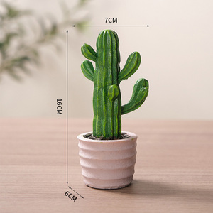 Décoration de maison <span class=keywords><strong>Cactus</strong></span> vert décoration Style nordique INS Style plante artificielle Art bureau étude bureau décoration cadeau résine artisanat - Product Image 6