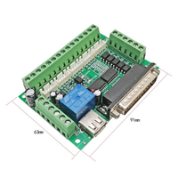 Carte de connexion CNC 5 axes OKYN3007-1 avec interface MACH3, 17 ports, entrée large plage de tension 12-24V pour pilote de moteur pas à pas
