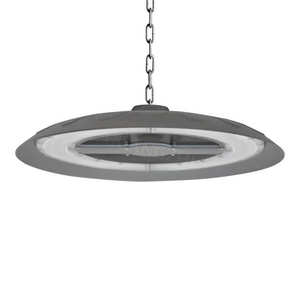 Lumière de jardin LED J07Series, anneau rond creux, barre horizontale centrale, UFO gris, poteau suspendu, levage, montage - Product Image 2