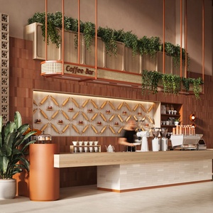 Mostrador de Panadería Personalizado, Vitrina Moderna para Cafetería con Iluminación LED para Exhibición de Pan y Pasteles - Product Image 1