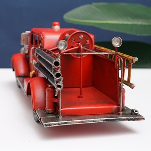 Modelo <span class=keywords><strong>de</strong></span> Camión <span class=keywords><strong>de</strong></span> Bomberos <span class=keywords><strong>de</strong></span> Hierro Metálico, Estilo Europeo Retro, Hecho a Mano, Antiguo, para Decoración <span class=keywords><strong>de</strong></span> Tiendas, Hogar y Bares - Product Image 5