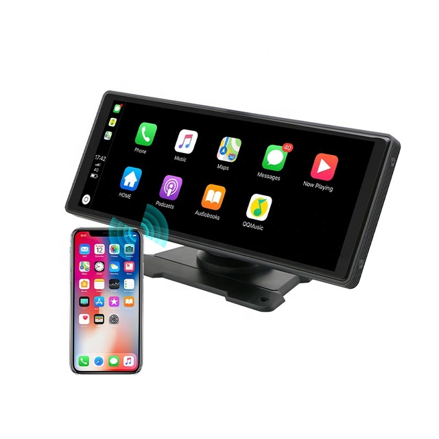 10.26" Ips Portable Car Play Monitor Wireless Carplay Screen Wireless Android Auto Car Display Universal Multimedia Car Stereo