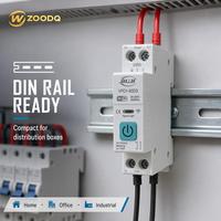 Disjoncteur intelligent WiFi 63A 1P+N avec contrôle à distance via l'application Tuya, minuterie et moniteur d'énergie pour boîtier de distribution résidentiel
