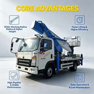 Nouvelle plateforme élévatrice télescopique diesel Howo <span class=keywords><strong>de</strong></span> 30 m pour <span class=keywords><strong>travaux</strong></span> en hauteur, montée sur camion, en promotion - Product Image 6