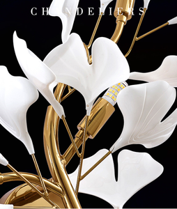 PM豪华亚克力银杏壁灯客厅背景创意树叶壁灯门厅走廊卧室床头北欧灯 - Product Image 2