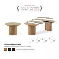 Table de salle à manger transformable populaire aux États-Unis pour 4 à 14 personnes, table basse relevable avec rangement pour salon