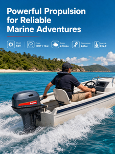 มอเตอร์เรือ 15 แรงม้า 2 จังหวะ แรงบิดสูง สำหรับหมู่บ้านชายฝั่ง ขายส่ง - Product Image 3