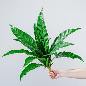 Helecho Artificial Tipo Nido de Pájaro Meng Jie, 30cm-100cm, Planta para Jarrón, Decoración Interior, Arreglo de Mesa Verde - Product Image 2